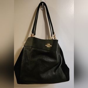 Coach Black Leather/Suede handbag